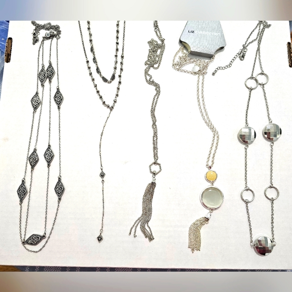 Assorted Silver Fashion Necklaces